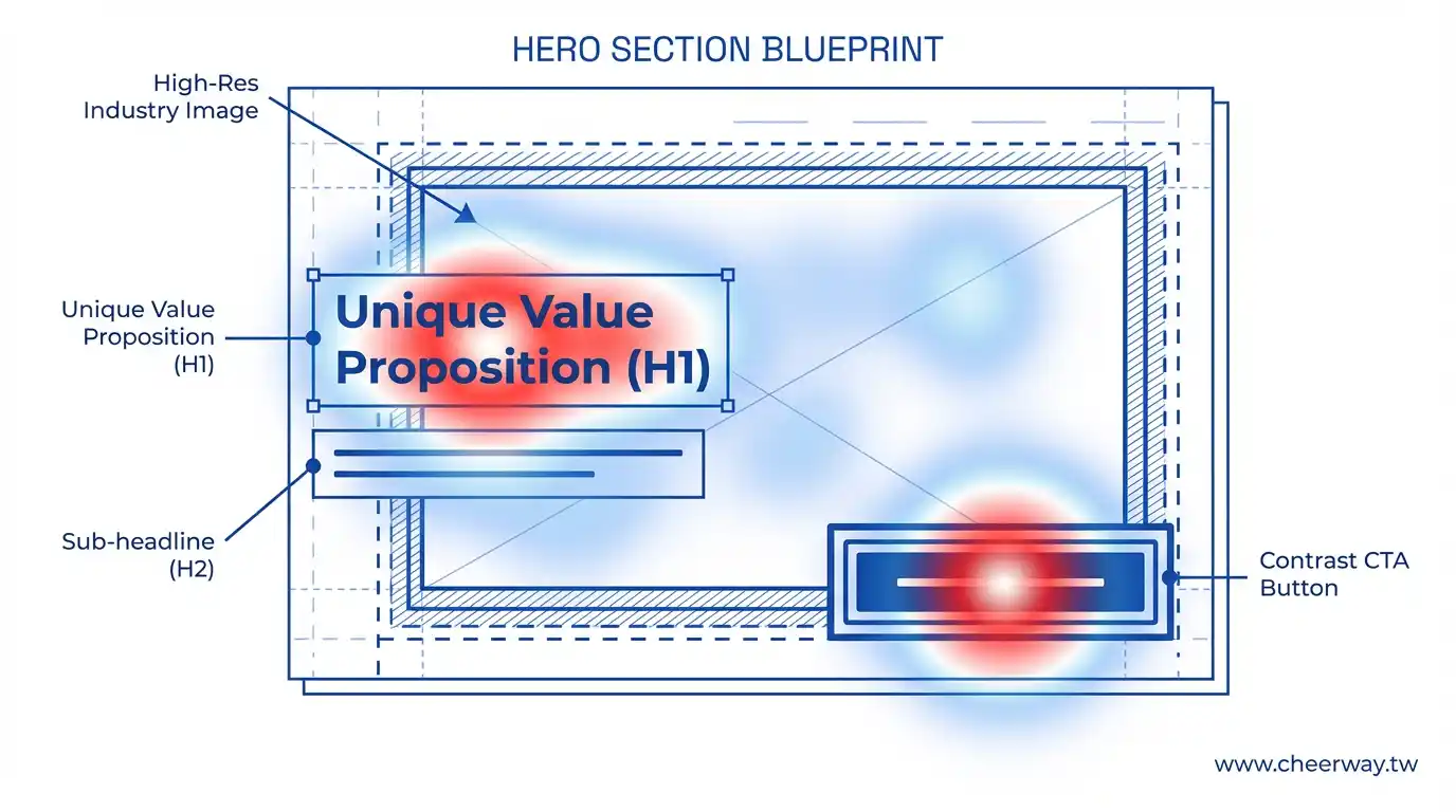 B2B網站首頁設計法則，三秒留住採購！