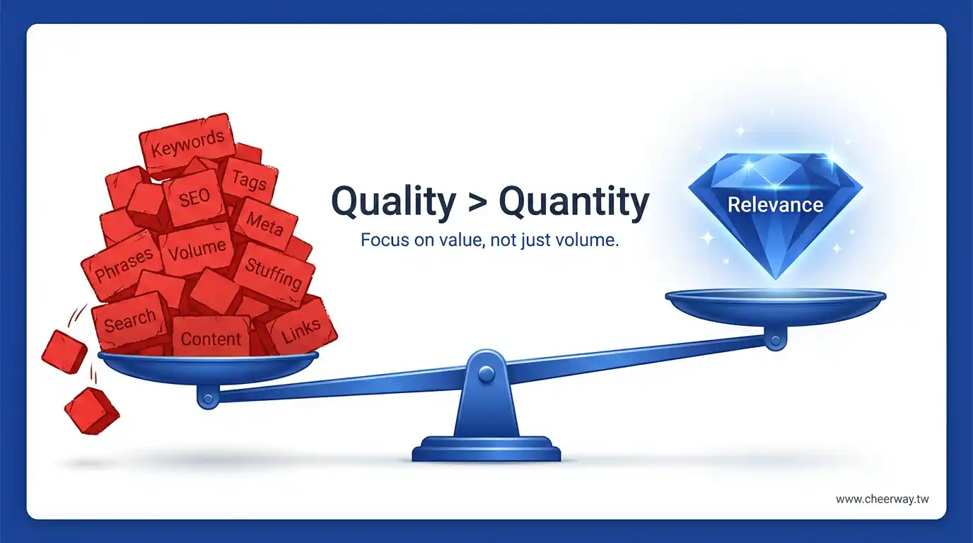 SEO關鍵字越多越好嗎?破解填充迷思，掌握精準佈局策略，助您流量翻倍
