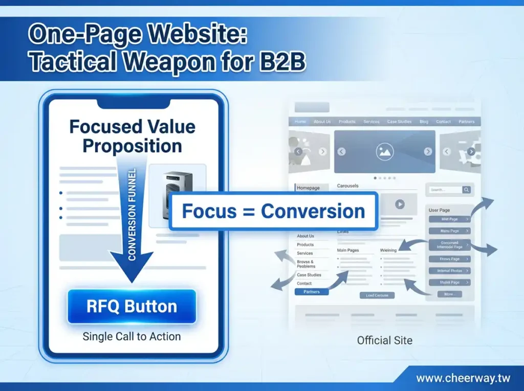 一頁式網頁！B2B獲客神隊友還是雷？