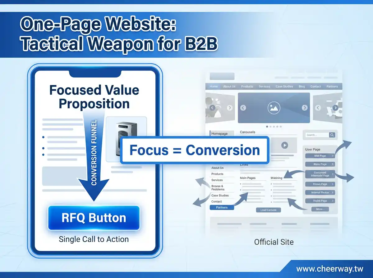 一頁式網頁！B2B獲客神隊友還是雷？