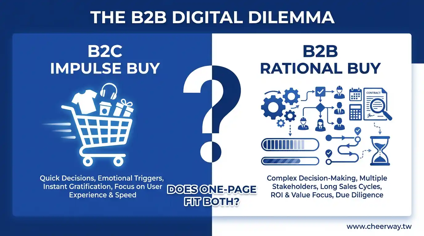 一頁式網頁！B2B獲客神隊友還是雷？