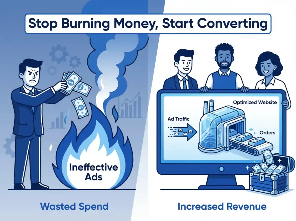 傳產廣告投報率殺手：為何30%的預算都浪費在你的舊網站上？