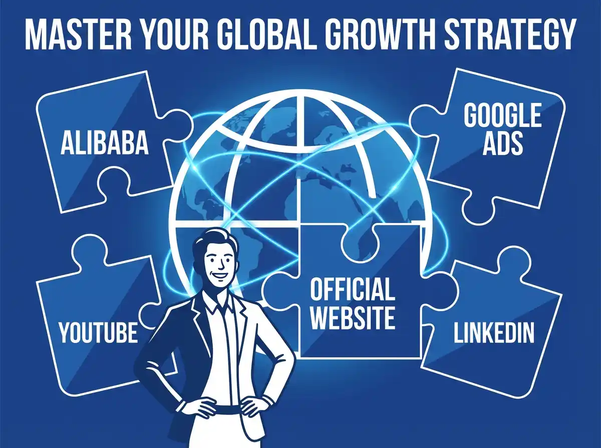 外銷訂單哪裡來？5大獲客渠道深度解析：從Alibaba、Google、社群到YouTube與官網的終極戰略