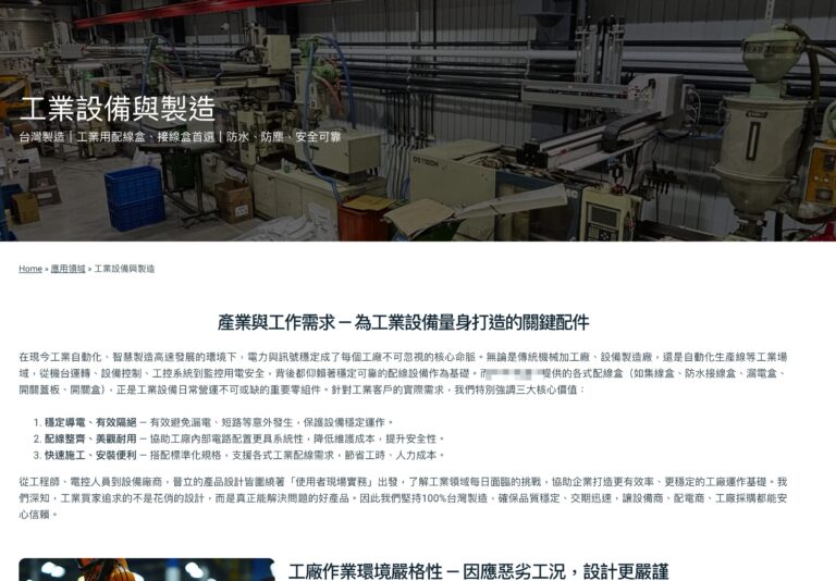 網站實際畫面 2